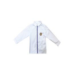 Custom-made long-sleeved shirts for boys' kindergarten with contrasting color stripes Shan King Village Baptist Kindergarten (SKEBK) school uniform manufacturer SU336 Custom-made long-sleeved shirts for boys' kindergarten with contrasting color stripes Shan King Village Baptist Kindergarten (SKEBK) school uniform manufacturer SU336